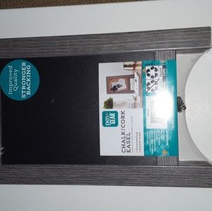 Pen and gear chalk and cork easel